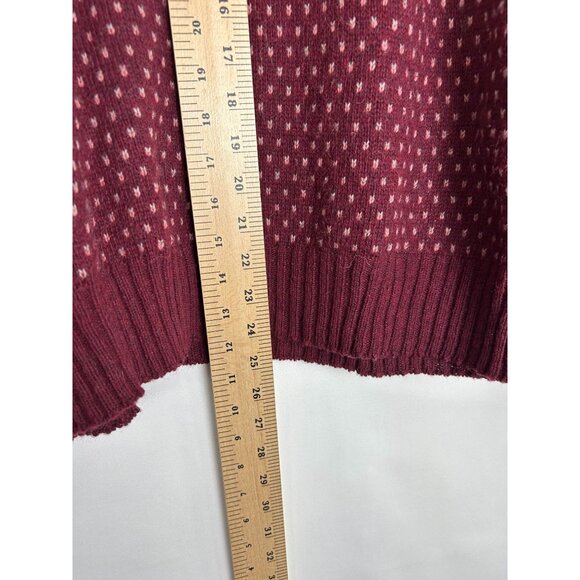 VTG The Fox Sweater JC Penney Mens Burgundy Wool Blend Knit Pullover XL - Picture 5 of 8